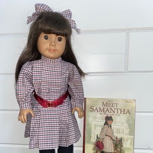 American Girl Doll Samantha Retired Original Dress with Book